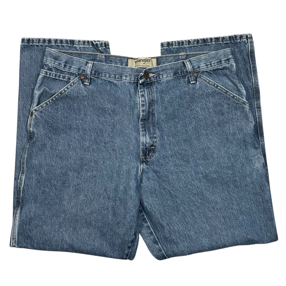 Wrangler Vintage 90s Y2K Carpenter Straight Baggy Workwear Denim Jeans Men 38 32